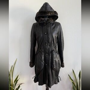 Classic Fashion The Collection ROSE Sheepskin Hooded Coat Size XXL